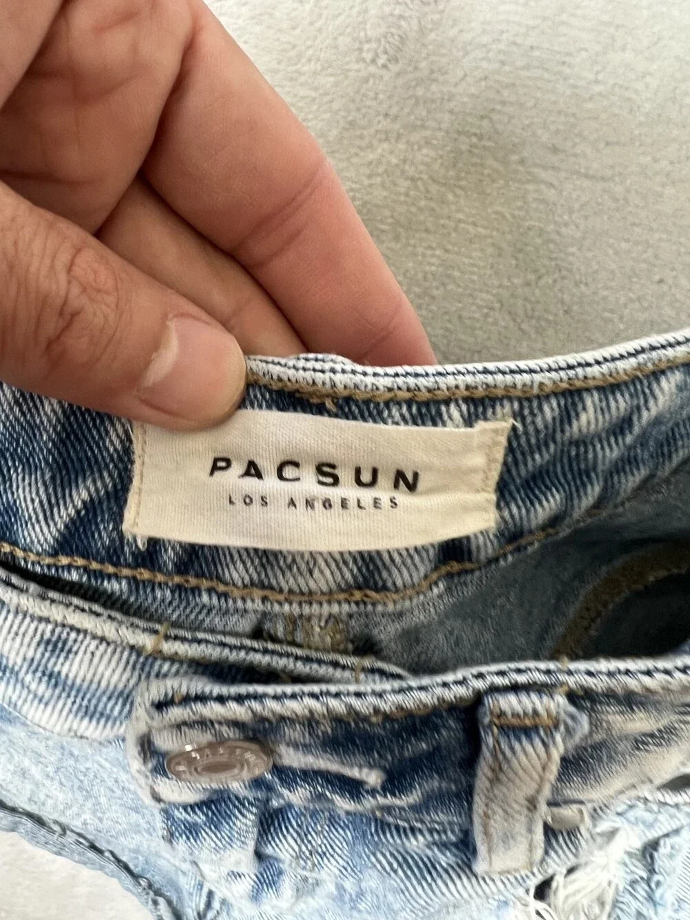 PacSun Denim Jean Shorts Women's 24 Blue Distressed Festival Cutoff Frayed
